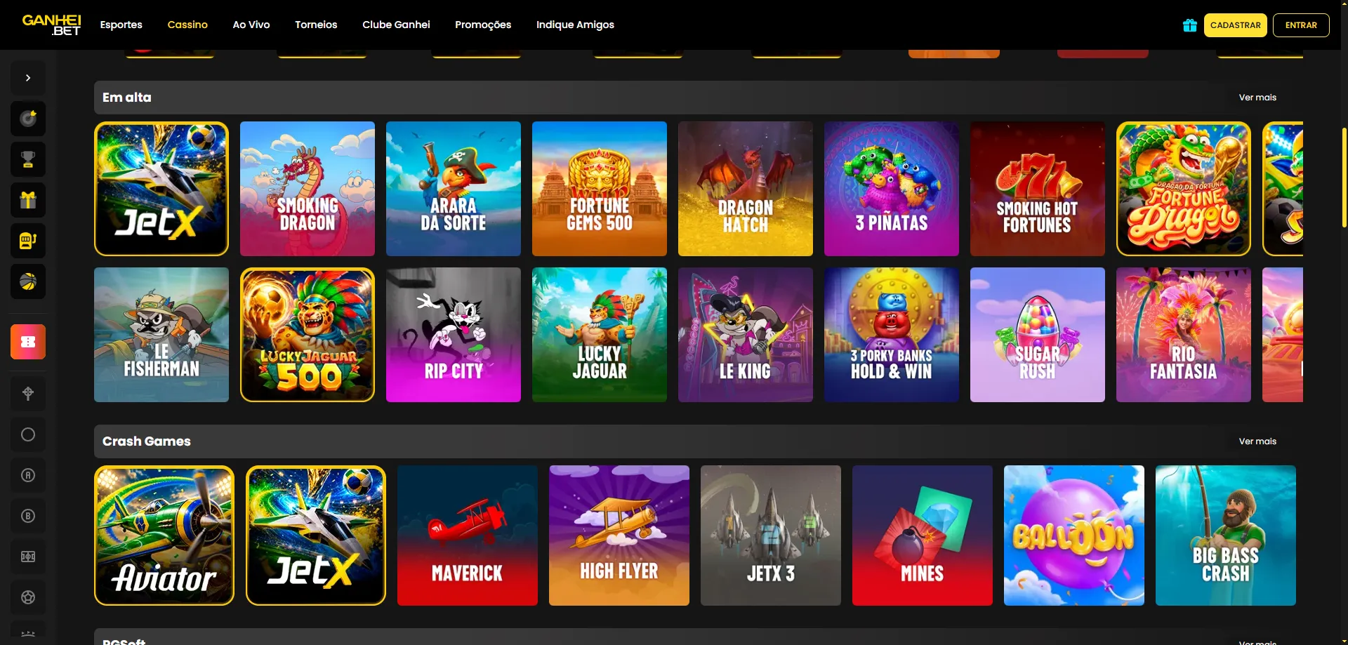 Slots e jogos de casino online na Ganhei Bet — Pragmatic Play e Evolution Gaming
